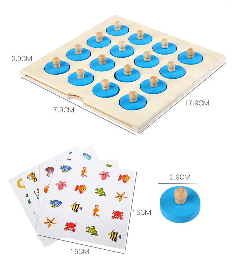 Children Wooden Puzzle Board Game Instant Photo Memory Chess Baby Montessori Early Learning Educational Toys For Kids Gifts