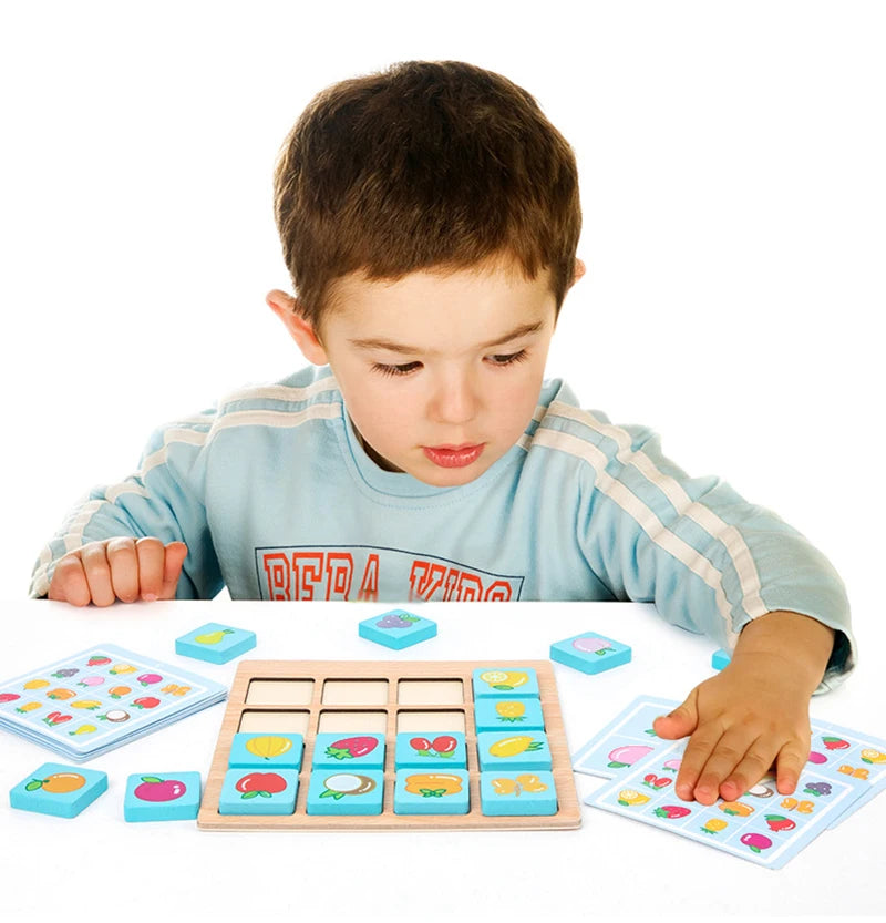 Children Wooden Puzzle Board Game Instant Photo Memory Chess Baby Montessori Early Learning Educational Toys For Kids Gifts