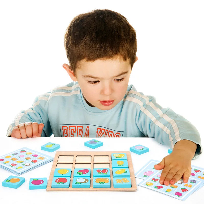 Children Wooden Puzzle Board Game Instant Photo Memory Chess Baby Montessori Early Learning Educational Toys For Kids Gifts