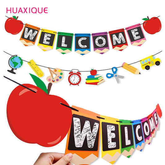 Welcome Banner for Classroom Decor, Garland, Door Sign, Birthday Banner, Hanger Flag, Baby Shower, Kid Party Decor, Homecoming