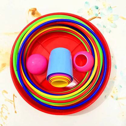 Children Throw Circle Game Ferrule Stacked Toys Fun Indoor Outdoor Parent-Child Interactive Circle Layers Early Education Gift