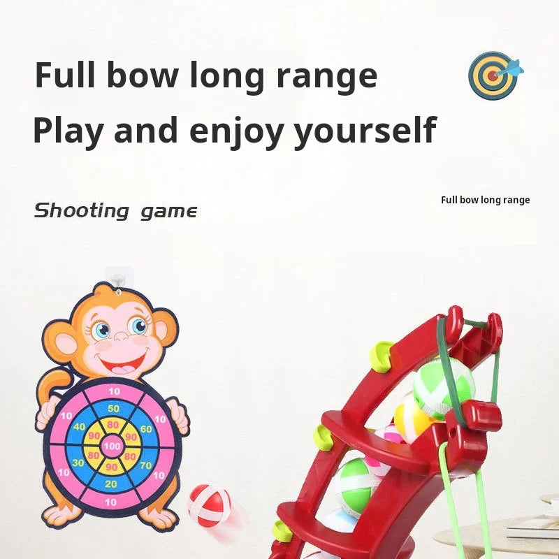 Montessori Throw Sport Slingshot Target Sticky Ball Dartboard Basketball Board Games Educational Children's outdoor Game toy