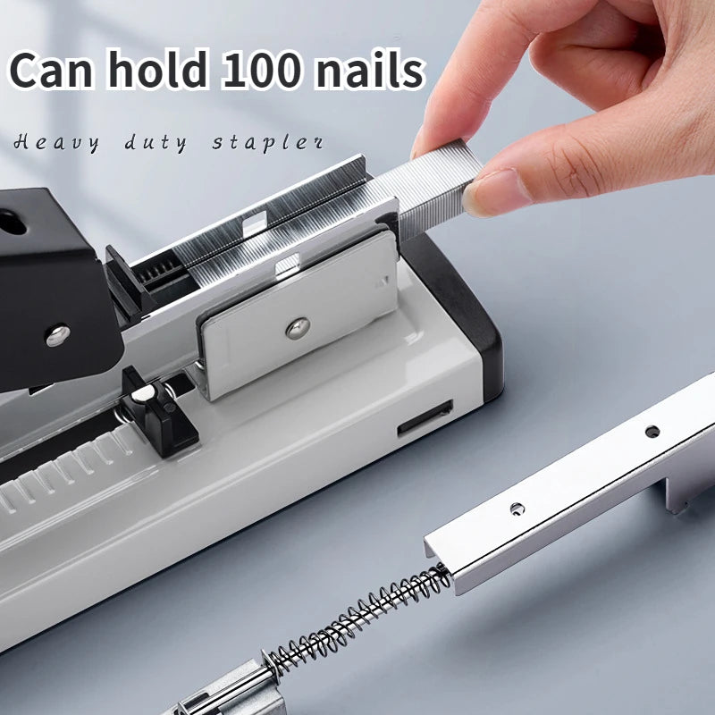 Large Capacity Paper Binding Stapler With Nails Heavy Duty Stapler Bookbinding Stapling Staples Hand Operated Stapler 100 Sheets