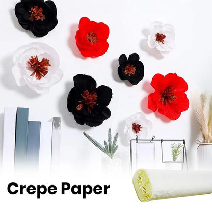 50*250cm Crepe Paper Thickened Crafts Paper Flowers' Material DIY Paper Flower Italian Style Papers Roll For Art Projects Decor