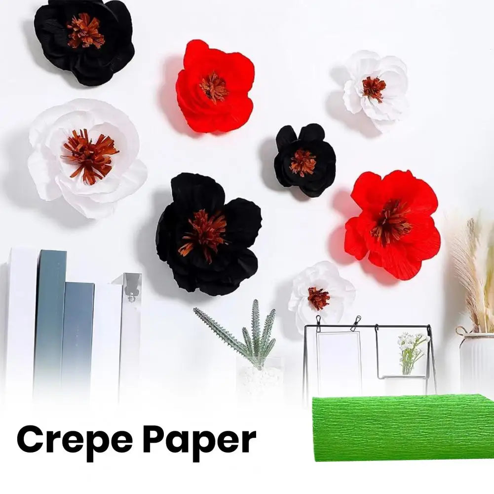 50*250cm Crepe Paper Thickened Crafts Paper Flowers' Material DIY Paper Flower Italian Style Papers Roll For Art Projects Decor