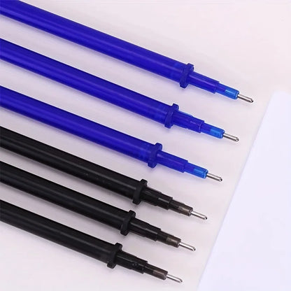 13Pcs/Set Erasable Gel Pens Black Blue Refill Rod 0.5mm Ballpoint Pen Washable Handle School Office Writing Supplies Stationery