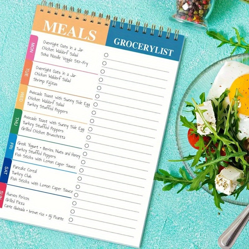 52 Pages Weekly Meal Planner Pad Meal Planner Notepad For Organized Weekly Tear-Off Grocery Checklist For Convenient Shopping