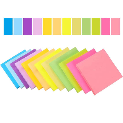 6color/set Fluorescent Color 3*3inch Sticky Note Posted It Note Pads Stickers Planner Sticker Memo Pad School Office Supplies