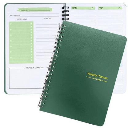 Planner Schedule Agenda Efficiency Notebook Daily Weekly Monthly Diary Journal for Students School Office Stationery Supplies