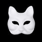 1/5pcs Blank White Mask Halloween Cosplay Women Men Face DIY Paintable Half Face Mask Animal Costume Party Decorate Craft Prop