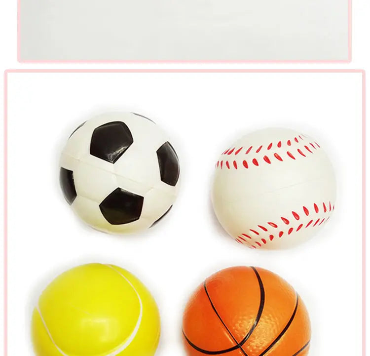 6PCS 6.3cm facial expression foam ball PU extrusion pressure ball outdoor sports decompression toy wrist sports children's toy