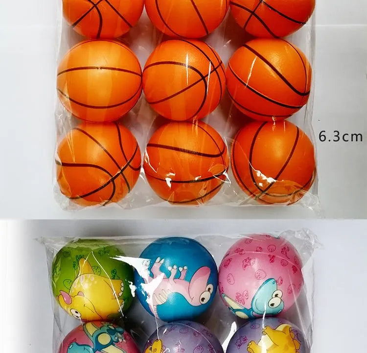 6PCS 6.3cm facial expression foam ball PU extrusion pressure ball outdoor sports decompression toy wrist sports children's toy