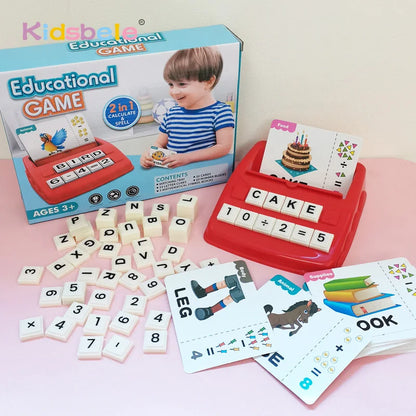 Reading Educational And 2 In 1 Spelling Learning Toys Matching Letter and Math Game Sight Word Games