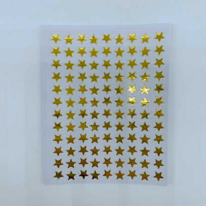 10sheets/bag Gold Star Sticker Stamping Five Pointed Star Sticker Reward Sticker Teacher Praise Label