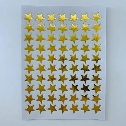 10sheets/bag Gold Star Sticker Stamping Five Pointed Star Sticker Reward Sticker Teacher Praise Label