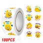 100-500pcs Reward Stickers For Kids Teacher Cartoon Incentive Stickers For School Supplies Classroom Teacher Students