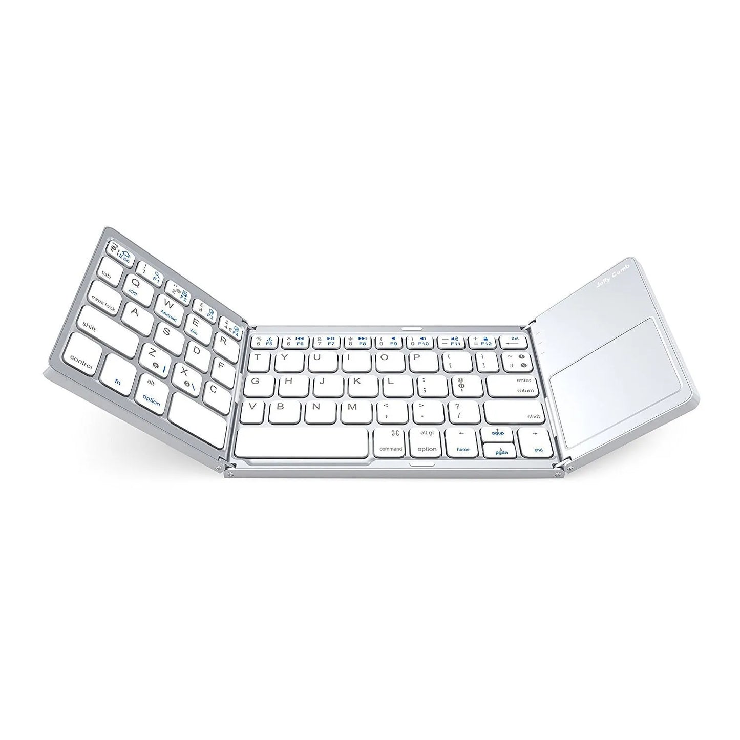 B033 Mini Wireless Keyboard Bluetooth Touchpad Portable Magnetic Triple Folding Keyboard for Windows Android IOS iPad