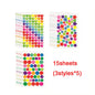 Sparkly Holographic Dot Star Stickers for Kids DIY Decoration Stationery Scrapbook Glitter Foil Behavior Reward Chart Sticker