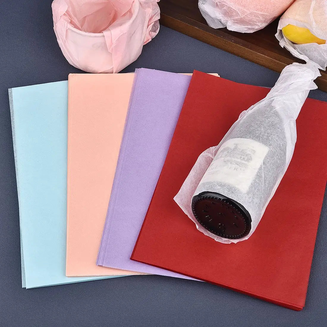 100Sheets/Pack A4/A5 Liner Tissue Paper For Clothing Shirt Shoes DIY Handmade A4 Translucent Wine Wrapping Papers Gift Packaging