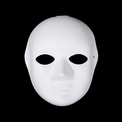 1/5pcs Blank White Mask Halloween Cosplay Women Men Face DIY Paintable Half Face Mask Animal Costume Party Decorate Craft Prop