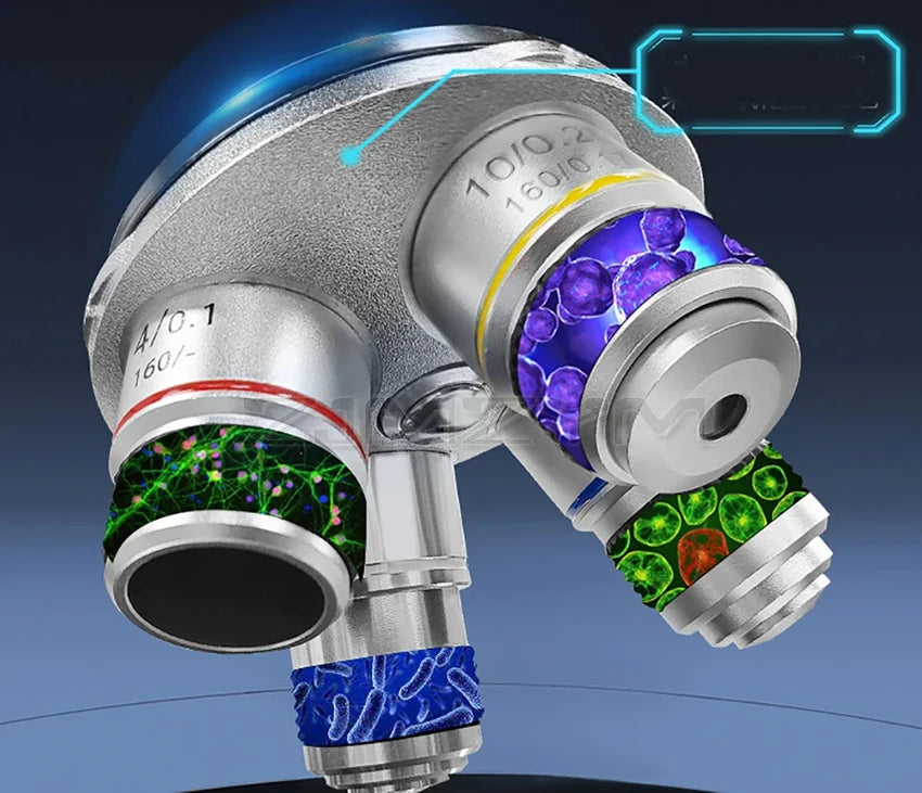 Zoom 30000X Biological HD Microscope Digital laboratory Compound Microscope with Wide-Field 10X and 50X Eyepieces for Lab