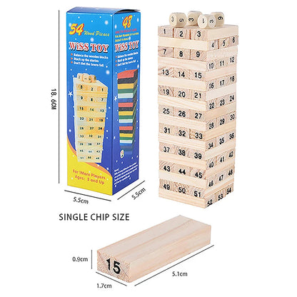 Solid Wood Puzzle Stacked High Stack Tower Drawing Block Children'S Parent-Child Interactive Board Game