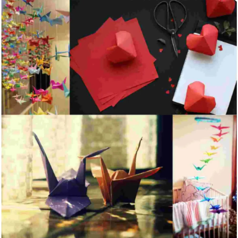 100pcs Square Origami Paper Solid Color Double Sides Folding Paper with 8mm Eyes Kids Handmade DIY Scrapbooking Craft 20x20cm