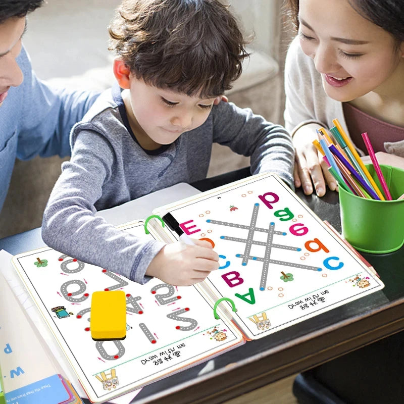 Children Montessori Drawing Toy Pen Control Training Color Shape Math Match Game Set Toddler Learning Activities Educational Toy