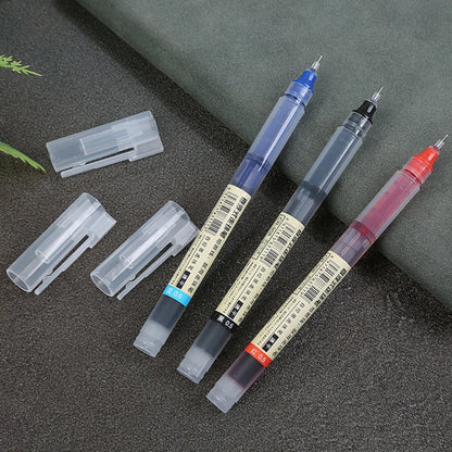 10Pcs/set High Quality Needle Type Gel Pens Straight Liquid Ballpoint Pen Kawaii Stationery School Office Supplies Writing