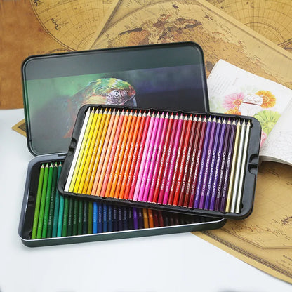 12/72 Colors Oily Pencil painting pen  Artistic Color Lead Brush Sketch Wood Pencils Set Hand-Painted School Office Supplies