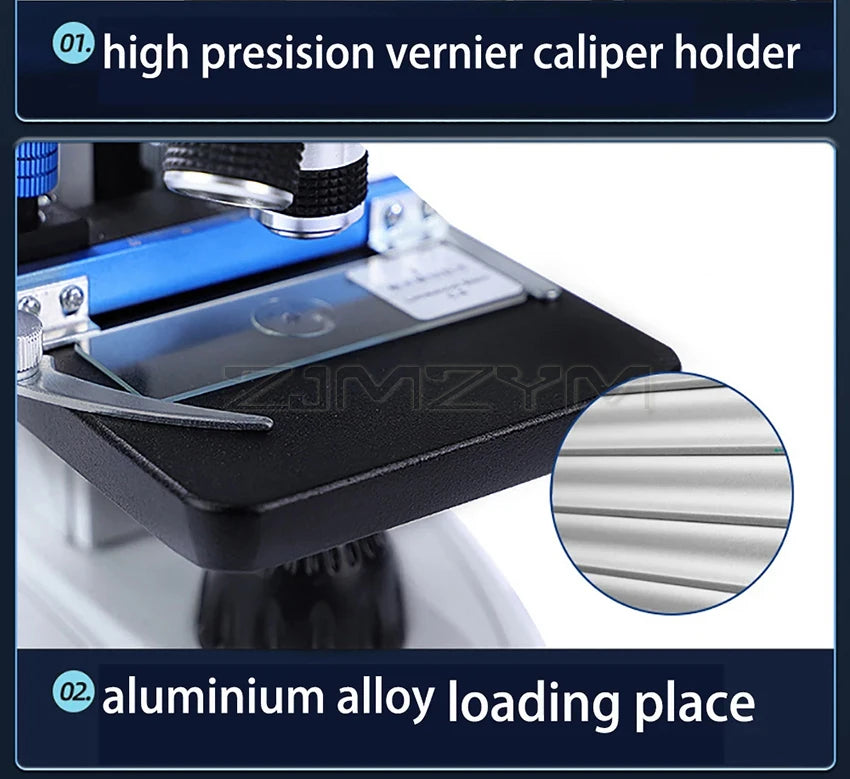 Zoom 30000X Biological HD Microscope Digital laboratory Compound Microscope with Wide-Field 10X and 50X Eyepieces for Lab