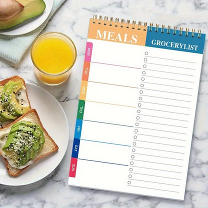 52 Pages Weekly Meal Planner Pad Meal Planner Notepad For Organized Weekly Tear-Off Grocery Checklist For Convenient Shopping