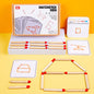 Montessori Matches Puzzles Game Wooden Toys DIY Math Geometry Board Game Thinking Match Logic Training Educational Toys For Kids