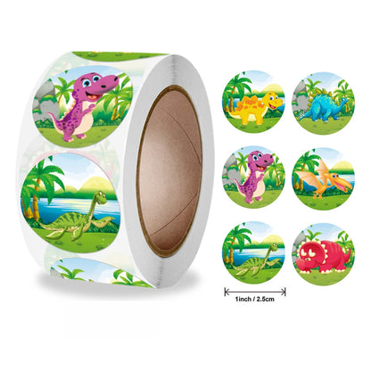 100-500pcs Dinosaur Animals Cartoon Stickers for kids school teacher Classroom Use Kids Toy Sticker Reward Encouragement Sticker