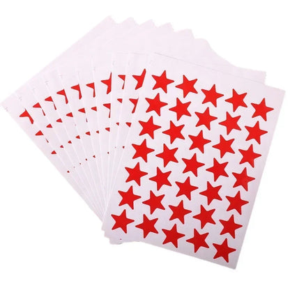 10 Sheets/pack Gold Silver Stars Decor Stickers Gold-Plated Glitter Stickers for Mother Teacher Praise Kids Stickers Label