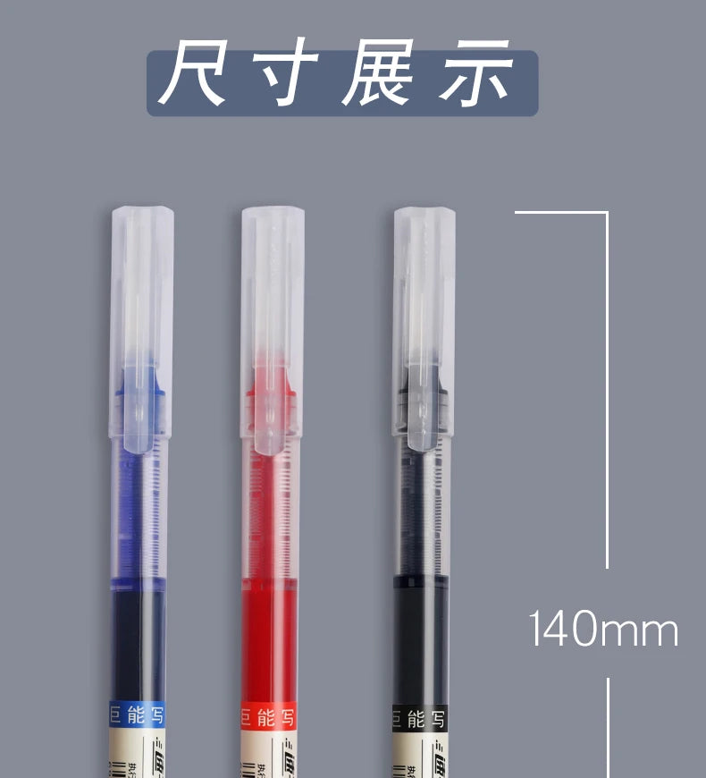 High Quality Needle Type Gel Pens Straight Liquid Ballpoint Pen Kawaii Stationery School Office Supplies Writing