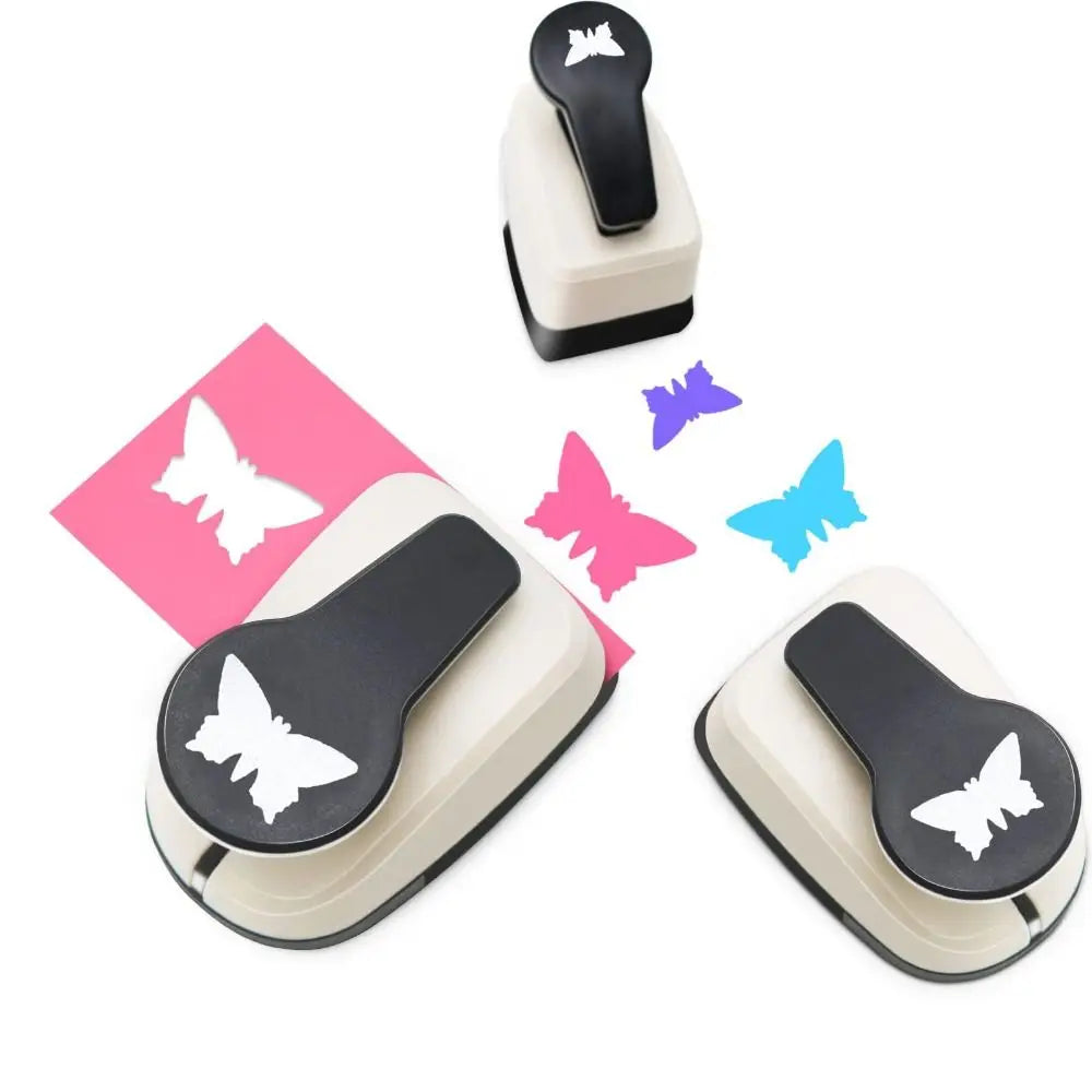 9-25mm Butterfly-shaped Embossing Device Children's Educational Scrapbooking Machine DIY Paper Cutting Craft Hole Punch