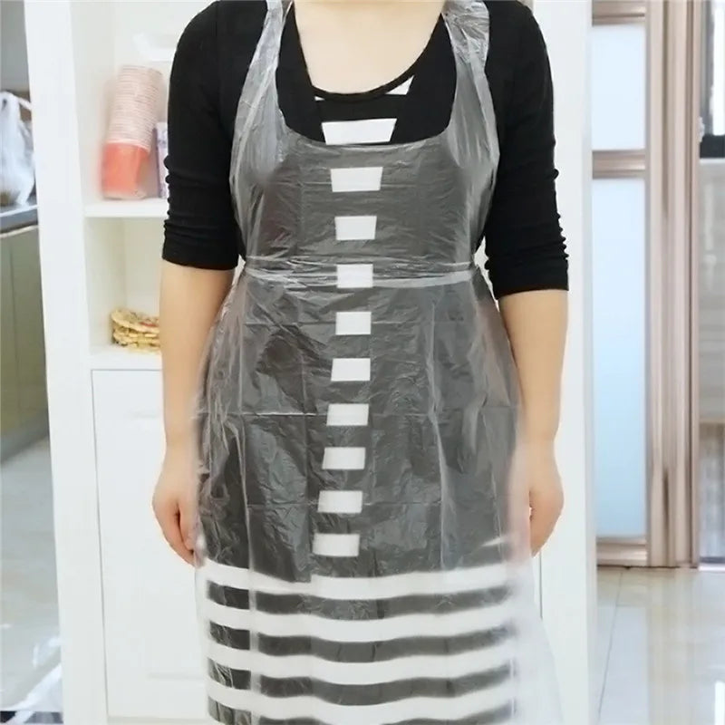 100pcs Adult Disposable Tattoo Apron Transparent Clothing Anti Pollution Sterile Clothing Clean Cover Cape Cloth Apron