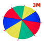 2M/6M Diameter Kids Outdoor Teamwork Game Prop Rainbow Parachute Toys Jump Bag Bounce Play Mat School Activity Puzzle Game