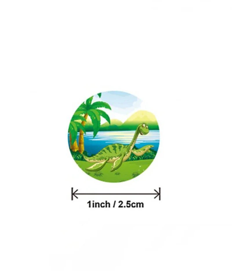 100-500pcs Dinosaur Animals Cartoon Stickers for kids school teacher Classroom Use Kids Toy Sticker Reward Encouragement Sticker