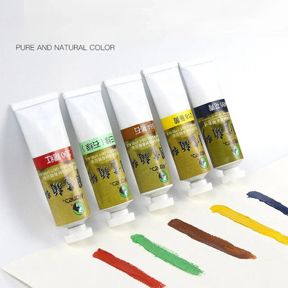 12/18/24 /36Colored Chinese Painting Pigment Set with High Quality Non Toxic Student Artist Painting Special 6/12ML Art Supplies