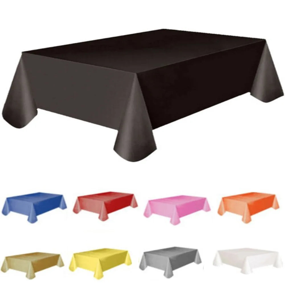 Rectangle Satin Tablecloth Table Cloth 145x260cm For Baby Shower Birthday Banquet Decor Wedding Dining Table