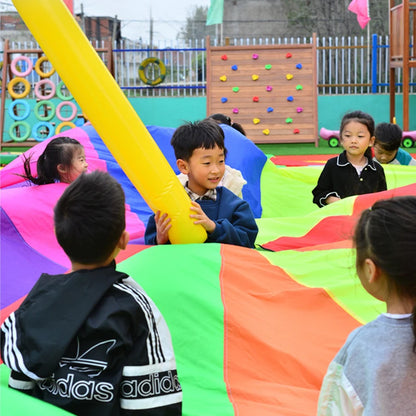 Multi Person Interaction Outdoor Toy Whack-a-mole Rainbow Umbrella Parachute Game Rainbow Umbrella Parachute Children Toys