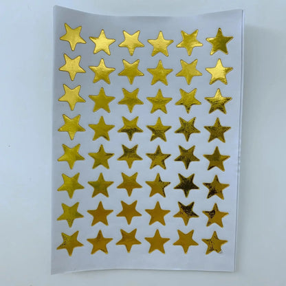 10sheets/bag Gold Star Sticker Stamping Five Pointed Star Sticker Reward Sticker Teacher Praise Label