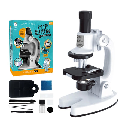 1200x HD Childrens Microscope Elementary School Children Science Experimental Biology Microscope Digital Microscope