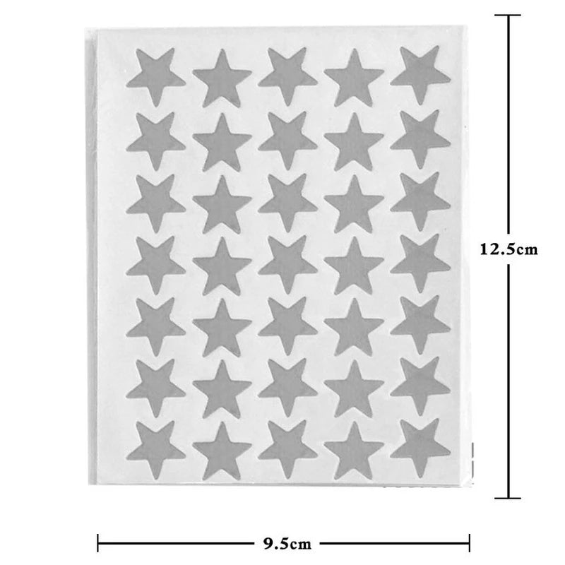 10 Sheets/pack Gold Silver Stars Decor Stickers Gold-Plated Glitter Stickers for Mother Teacher Praise Kids Stickers Label