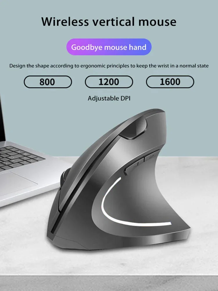 XIAOMI Wireless Vertical Mouse Bluetooth 2.4GHz Ergonomics Gaming Mouses 1600DPI Adjustable Offices Optical Electronic Keyboards