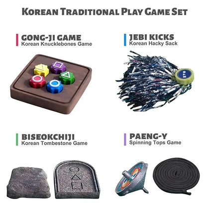 Korean Game Traditional Play Game Fun Jack Stone Pebbles Set Hand Eye Coordination Training Toy Set For Board Game Party Games