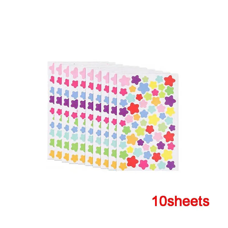 Sparkly Holographic Dot Star Stickers for Kids DIY Decoration Stationery Scrapbook Glitter Foil Behavior Reward Chart Sticker