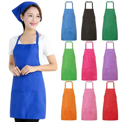 2022 New Fashion Unisex Work Apron For Men Canvas Black Apron Bib Adjustable Cooking Kitchen Aprons For Woman With Tool Pockets